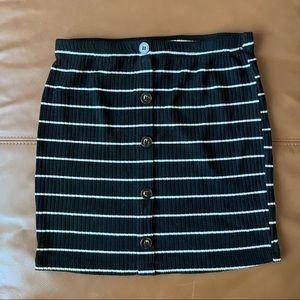 Striped pencil mini skirt